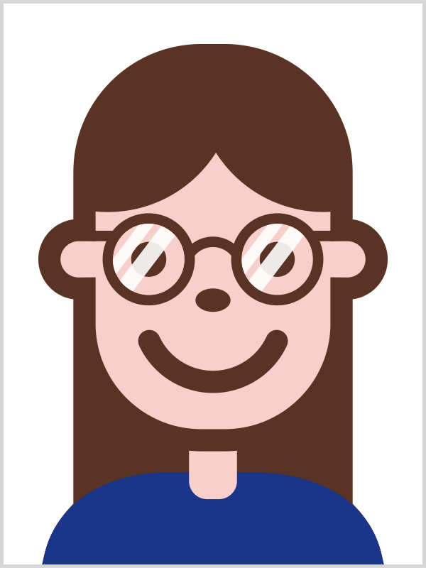 × 眼鏡が反射している